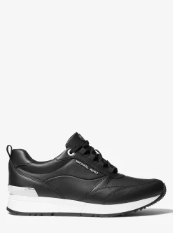 Allie Stride Leather and Nylon Trainer