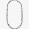 Astor Link Extra-Large Pav&eacute; Precious Metal-Plated Brass Necklace