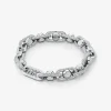 Astor Link Extra-Large Pav&eacute; Precious Metal-Plated Brass Bracelet