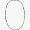 Astor Link Medium Pav&eacute; Precious Metal-Plated Brass Necklace