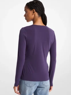 Astor Stud Matte Jersey Top