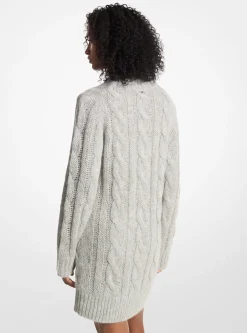 Cable Knit Alpaca Blend Sweaterdress