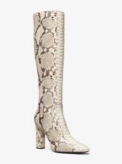 Carly Python Embossed Leather Boot