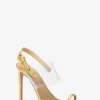 Catherine Metallic Python Embossed Leather Sandal