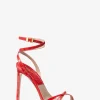 Chrissy Crocodile Embossed Leather Sandal