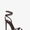Chrissy Crocodile Embossed Leather Sandal