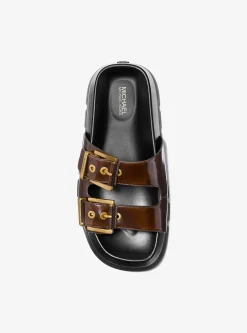 Colby Burnished Leather Flat Sandal