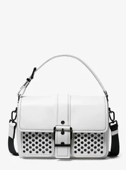 Colby Medium Grommeted Leather Messenger Bag