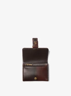 Colby Small Burnished Leather Tri-Fold Wallet