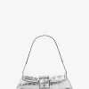 Colby Small Crackled Metallic Leather Convertible Clutch