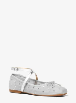 Collette Embellished Mesh Ballet Flat