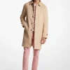 Cotton Blend Balmacaan Coat