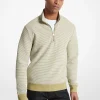 Cotton Blend Half-Zip Sweater