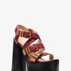 Darrington Crackled Leather Platform Sandal