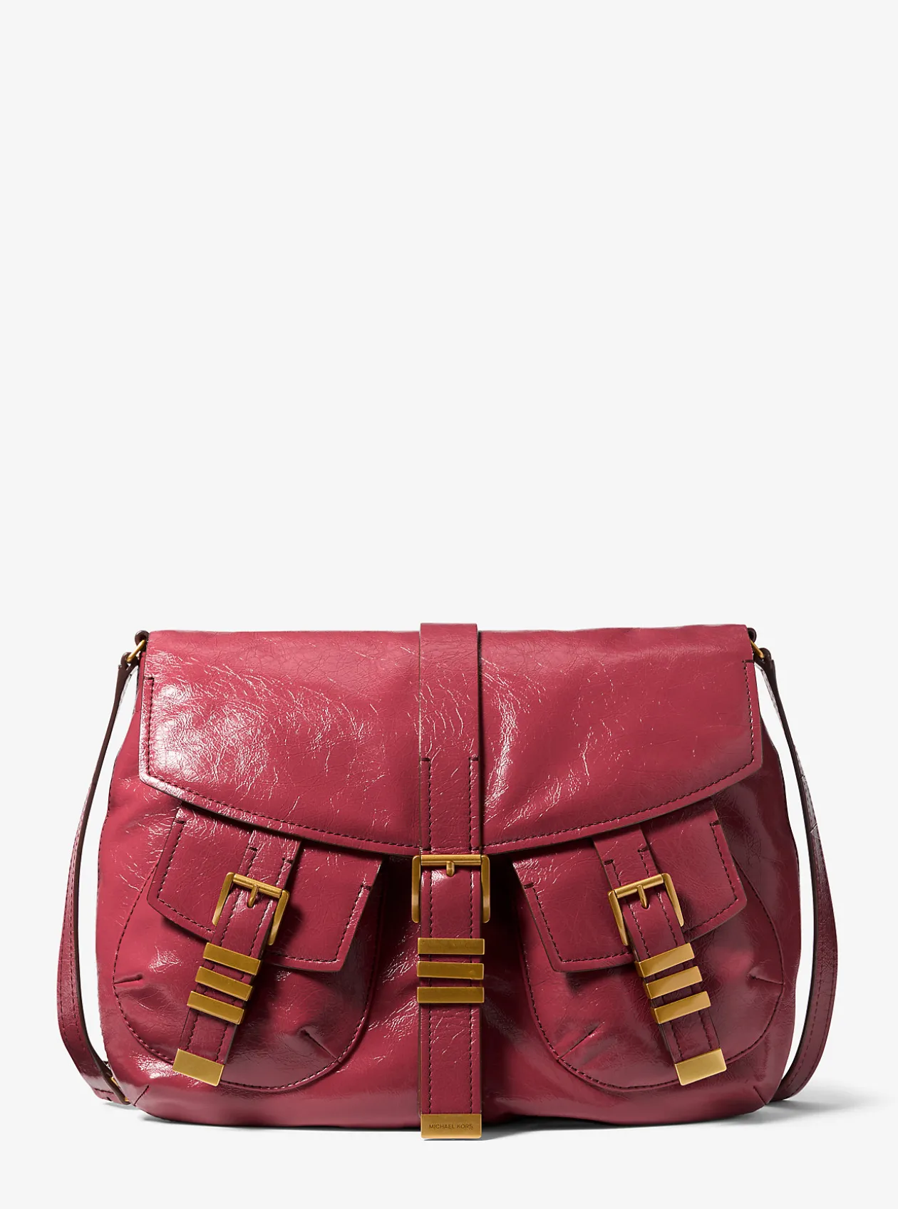 Darrington Large Crackled Leather Shoulder Bag