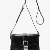 Darrington Mini Crackled Leather Crossbody Bag