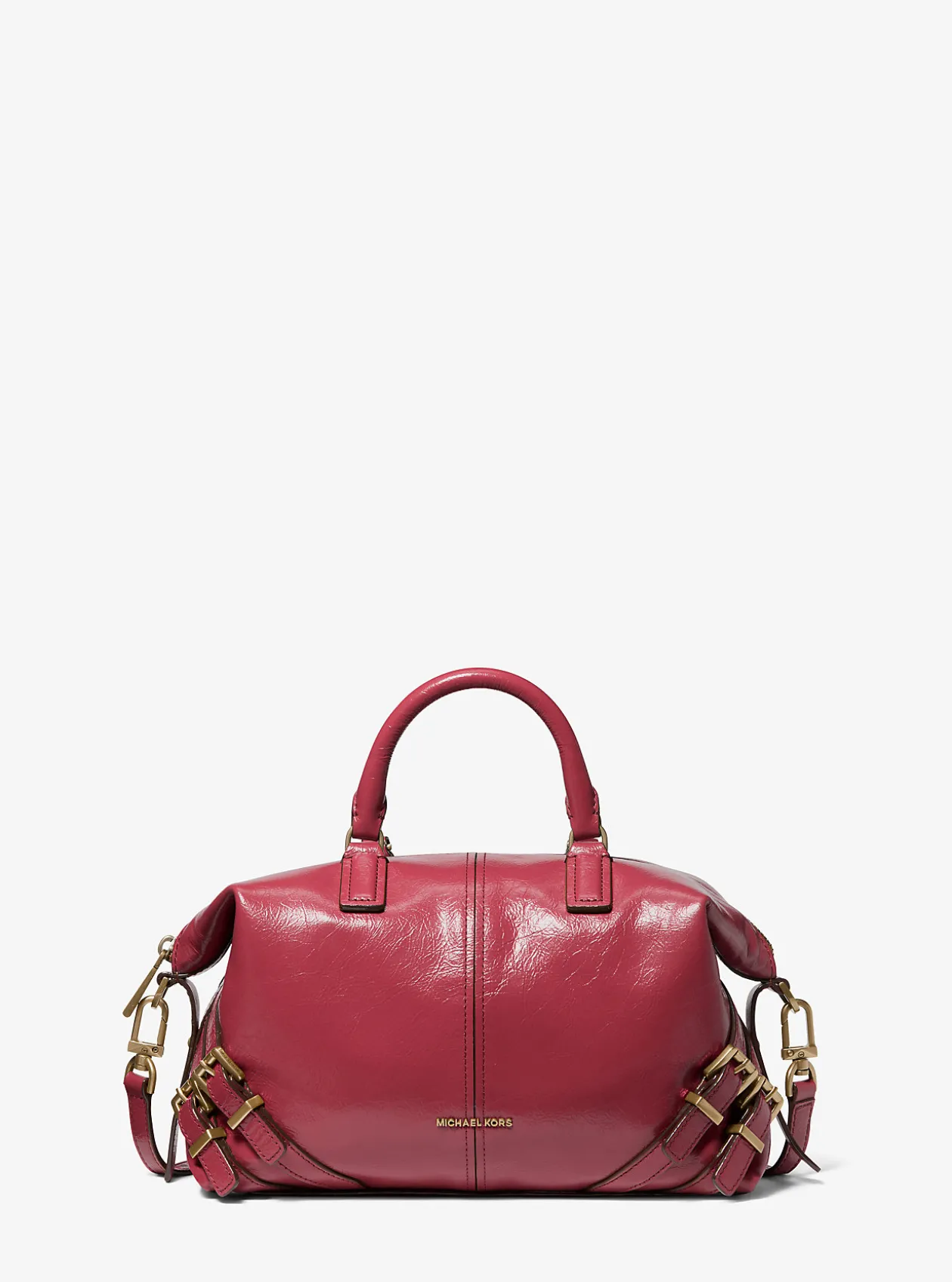 Darrington Small Crackled Leather Satchel