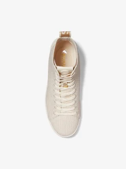Edie Metallic Knit High-Top Sneaker
