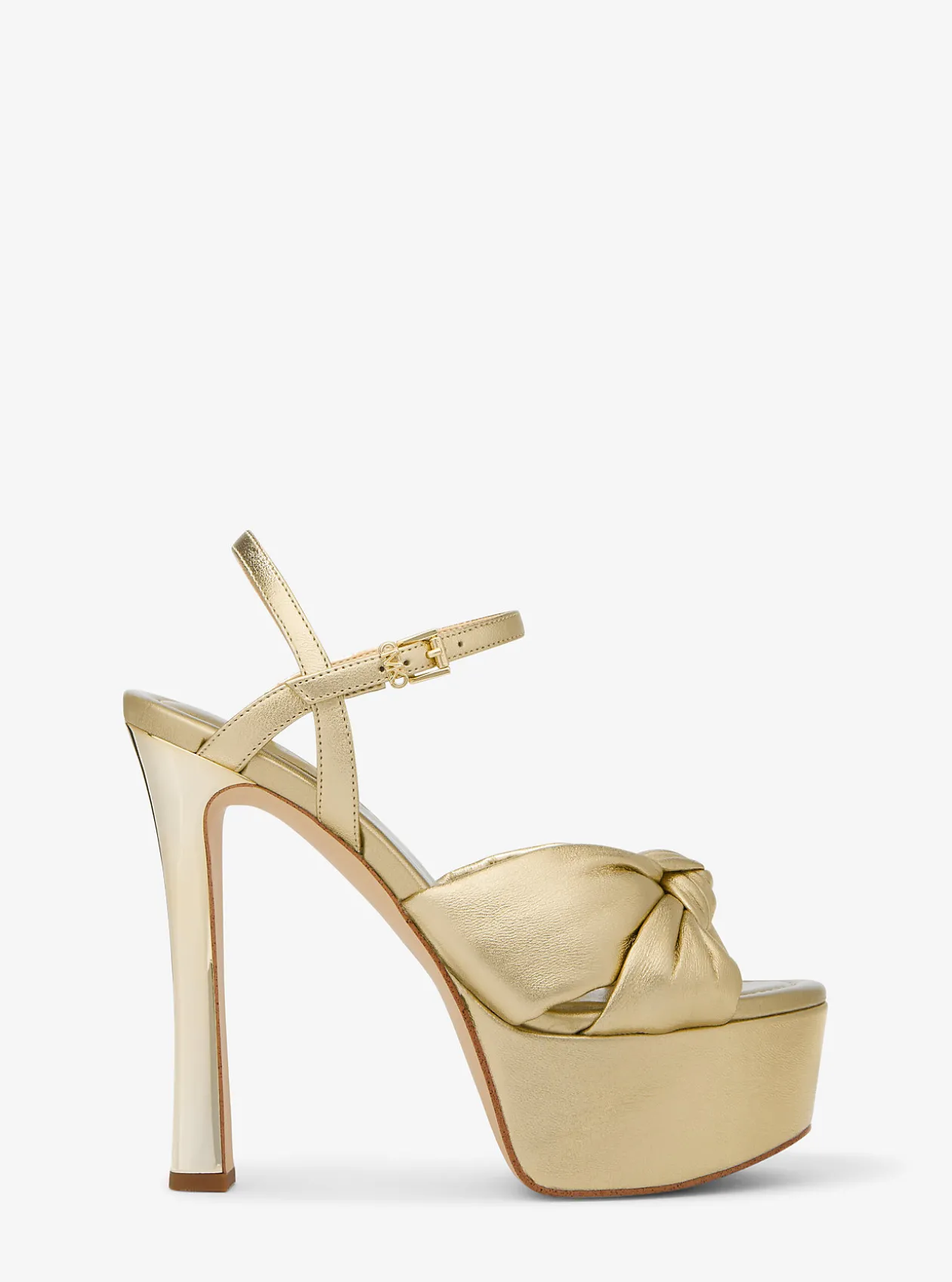 Elena Metallic Leather Platform Sandal