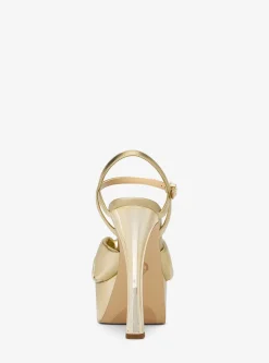 Elena Metallic Leather Platform Sandal