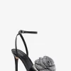 Elodie Crystal-Embellished Leather Sandal