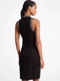 Embellished Knit Halter Dress