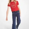 Embellished Stretch Cotton Jeans