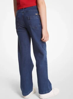 Embellished Stretch Cotton Jeans