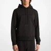 Embossed Logo Cotton Blend Hoodie