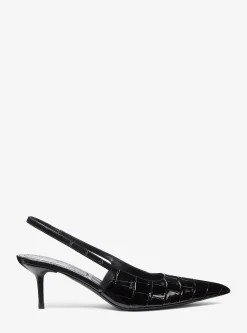 Emma Crocodile Embossed Leather Slingback Pump