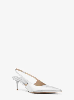 Emma Metallic Leather Slingback Pump