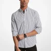Empire Logo Pinstripe Stretch Organic Cotton Oxford Shirt
