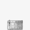 Empire Small Metallic Crocodile Embossed Leather Card Case