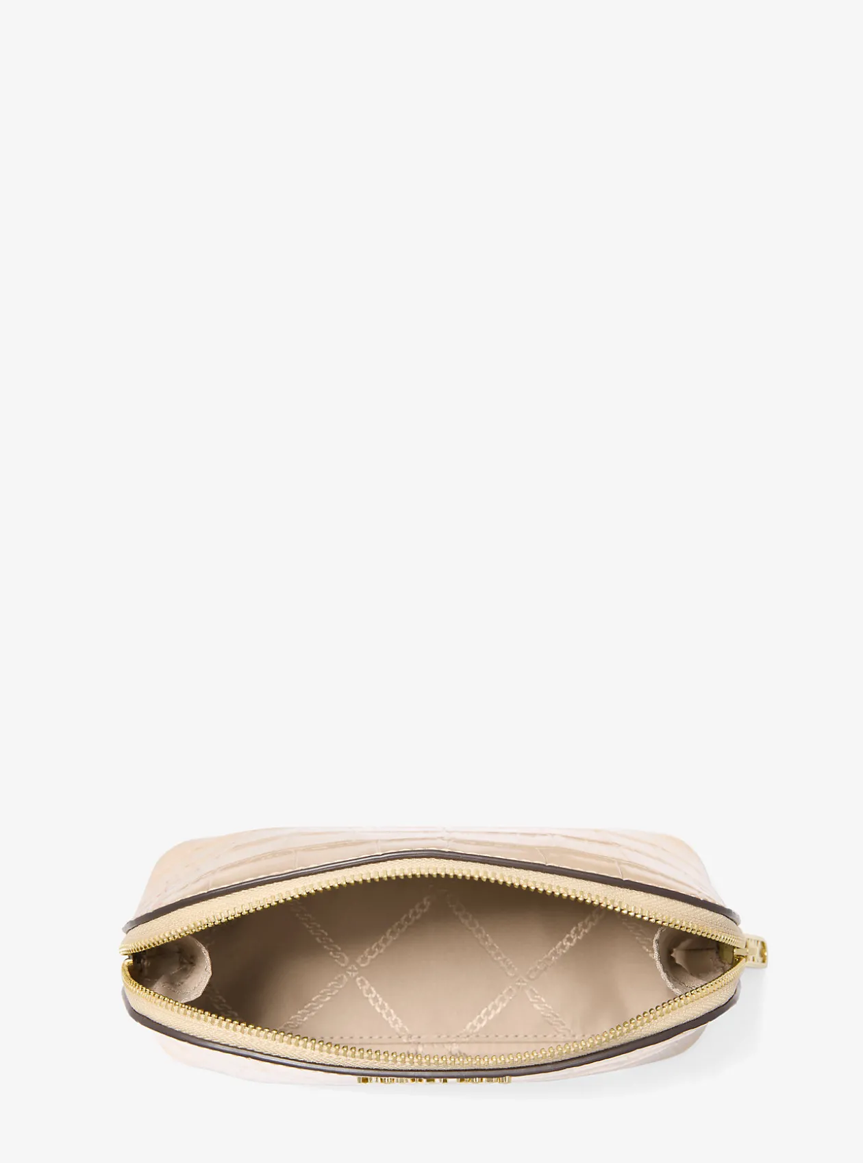 Empire Small Metallic Crocodile Embossed Leather Travel Pouch