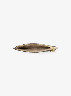 Empire Small Metallic Crocodile Embossed Leather Card Case