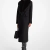 Faux Fur Collar Wool Blend Coat
