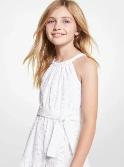 Floral Lace Belted Dress
