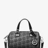 Grayson Small Metallic Empire Monogram Duffel Crossbody Bag
