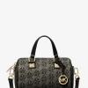 Grayson Small Metallic Empire Monogram Duffel Crossbody Bag