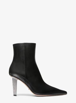 Halle Embellished Leather Ankle Boot