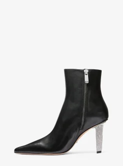 Halle Embellished Leather Ankle Boot