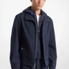 Herringbone Mixed-Media Jacket