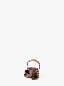 Holly Crocodile Embossed Leather Pump