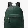 Hudson Crocodile Embossed Leather Commuter Backpack