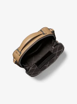 Hudson Crocodile Embossed Leather Crossbody Bag