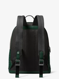 Hudson Crocodile Embossed Leather Commuter Backpack