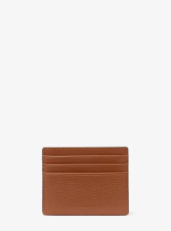 Hudson Embossed Pebbled Leather Tall Card Case