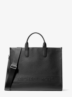 Hudson Pebbled Leather Tote Bag