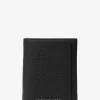Hudson Pebbled Leather Tri-Fold Wallet