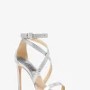 Ingrid Metallic Python Embossed Leather Sandal